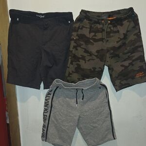 Kids Shorts Calvin Klein Shorts Gray Knit Drawstring Shorts